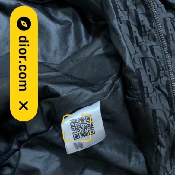 Authentic Christian Dior Zip Up Jacket w/ Velvet Lettering Detail - Picture 6 of 8